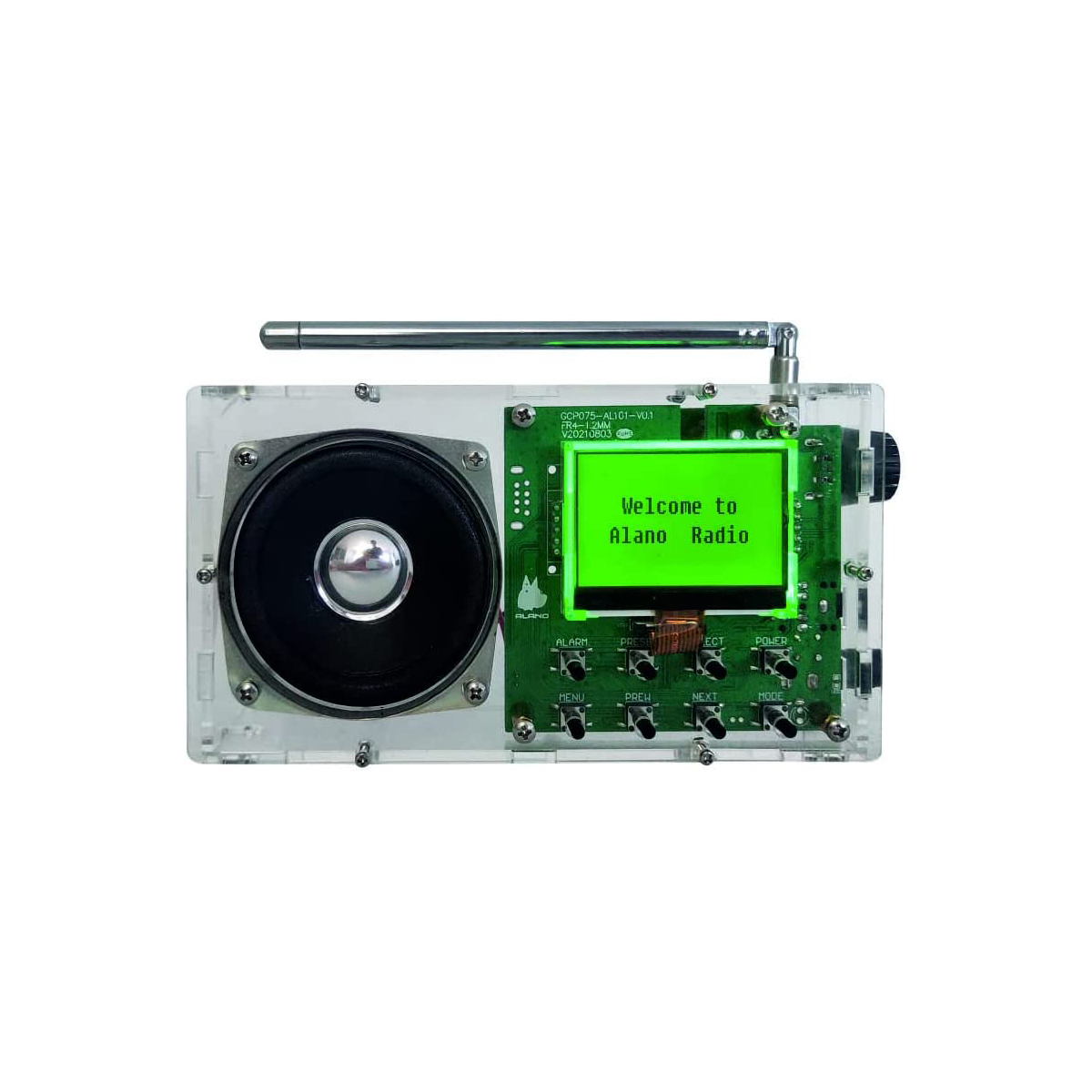 ALK101 FM/DAB+ radio Do It Yourself (DIY) kits with acrylic shell, DIY DAB+/FM Sets with alarm mode & LCD Display, easy for beginner