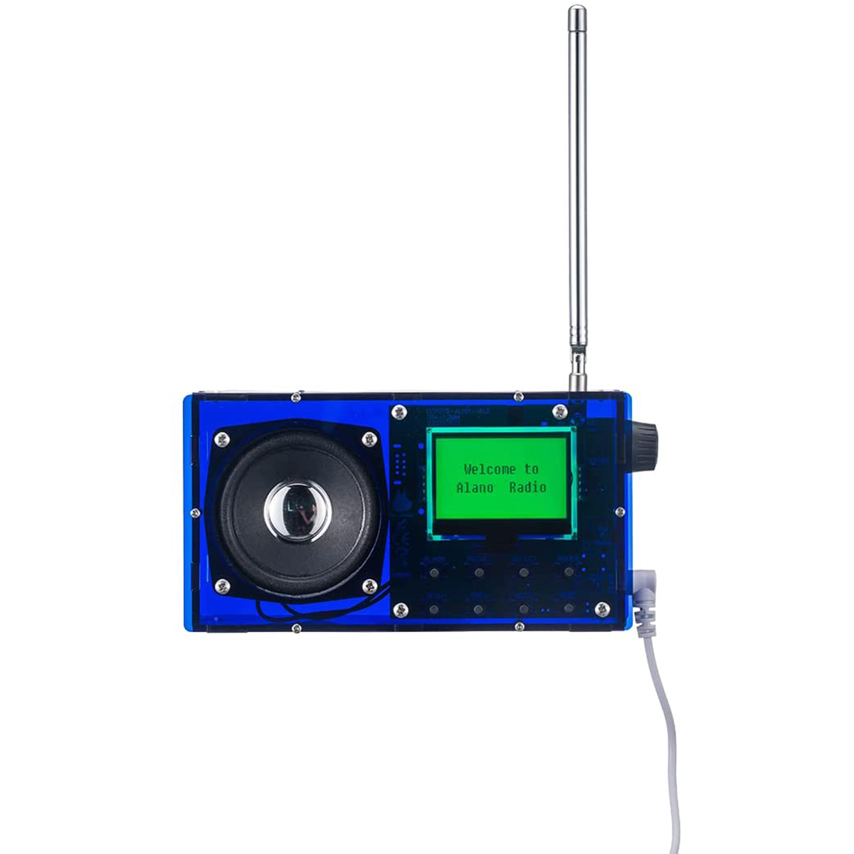 ALK101 FM/DAB+ radio Do It Yourself (DIY) kits with acrylic shell, DIY DAB+/FM Sets with alarm mode & LCD Display, easy for beginner (dark blue)