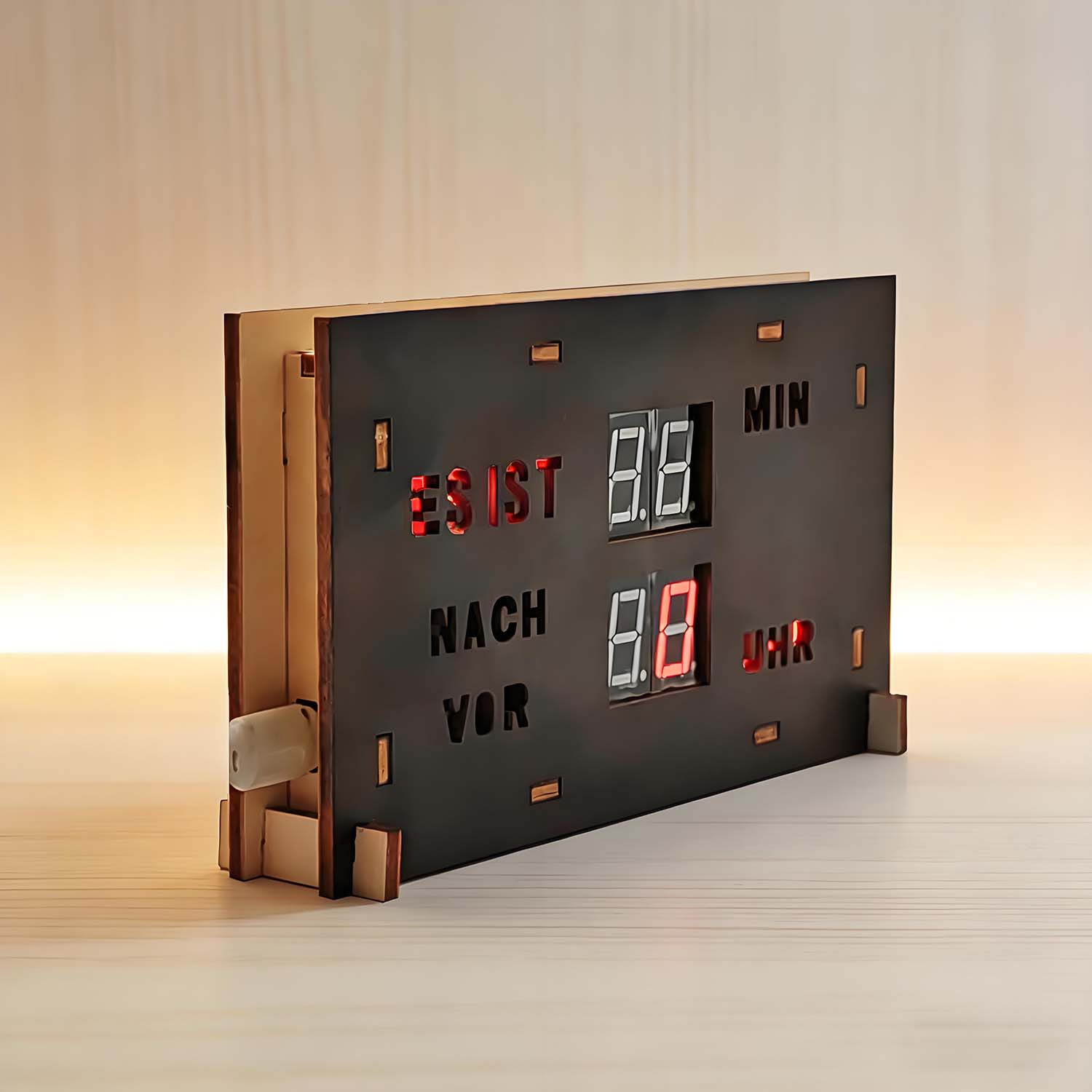 4 DIGIT SMART TEXT CLOCK (GERMAN) (ALCK818B2)