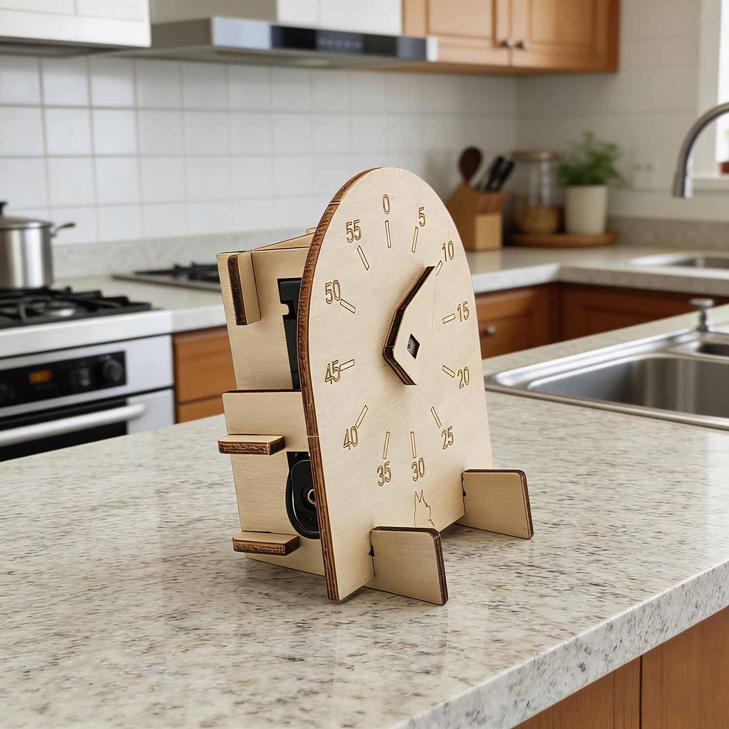 Rotary-Start 1-60min Countdown Timer with Alarm, Auto-Stop/Silence