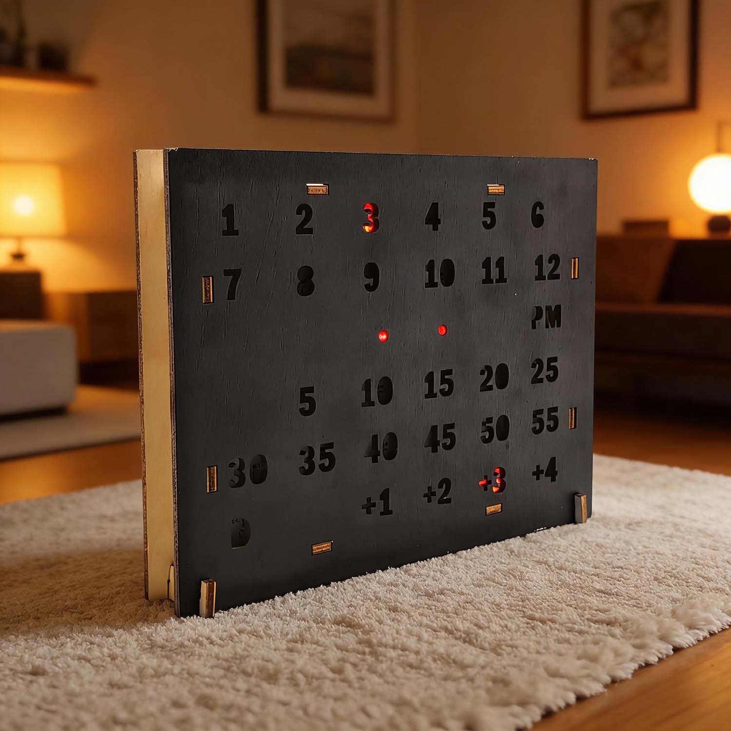 2-Key (Mode/Set) 12HR Clock with Time & Date